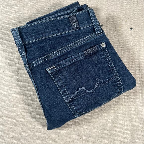 7 For All Mankind Roxanne Jeans Size 28 Denim Casual Designer - Picture 1 of 9
